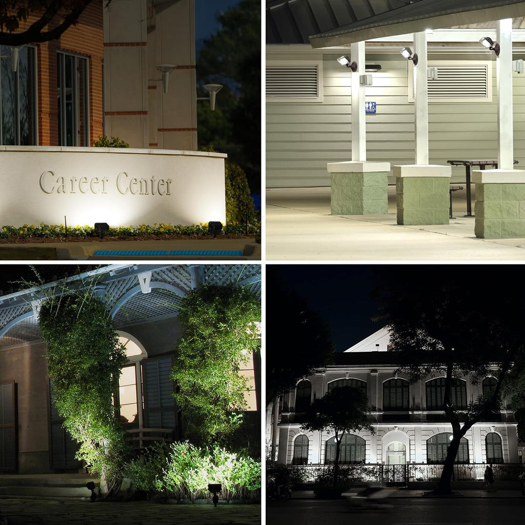 25W LED Flood Lights Outdoor, Dusk to Dawn Security Light, with Anti-Glare Guard, 120V 5000K 2750LM Waterproof
