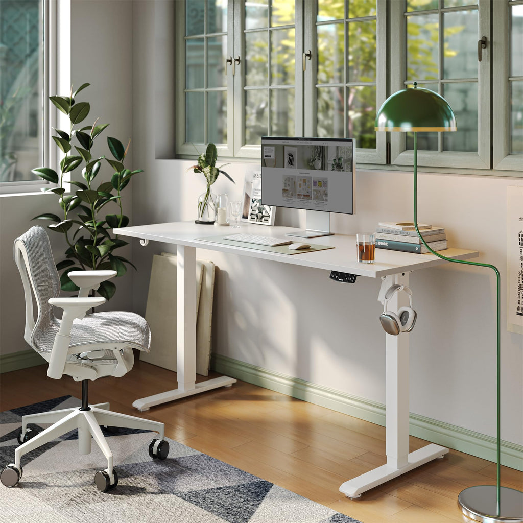 40*24 Inch Height Adjustable Electric Standing Desk, White