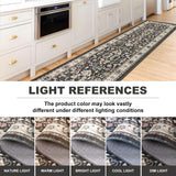 Washable Runner Rug, 2x10 Non-Slip Vintage Farmhouse Hallway Runner Rug with Rubber Backing, Boho So