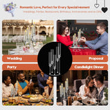 8 Set 5 Arm Acrylic Candle Holder, Mjkeomo 22'' Tall Candelabra Centerpieces for Tables, Candlesticks Holder with