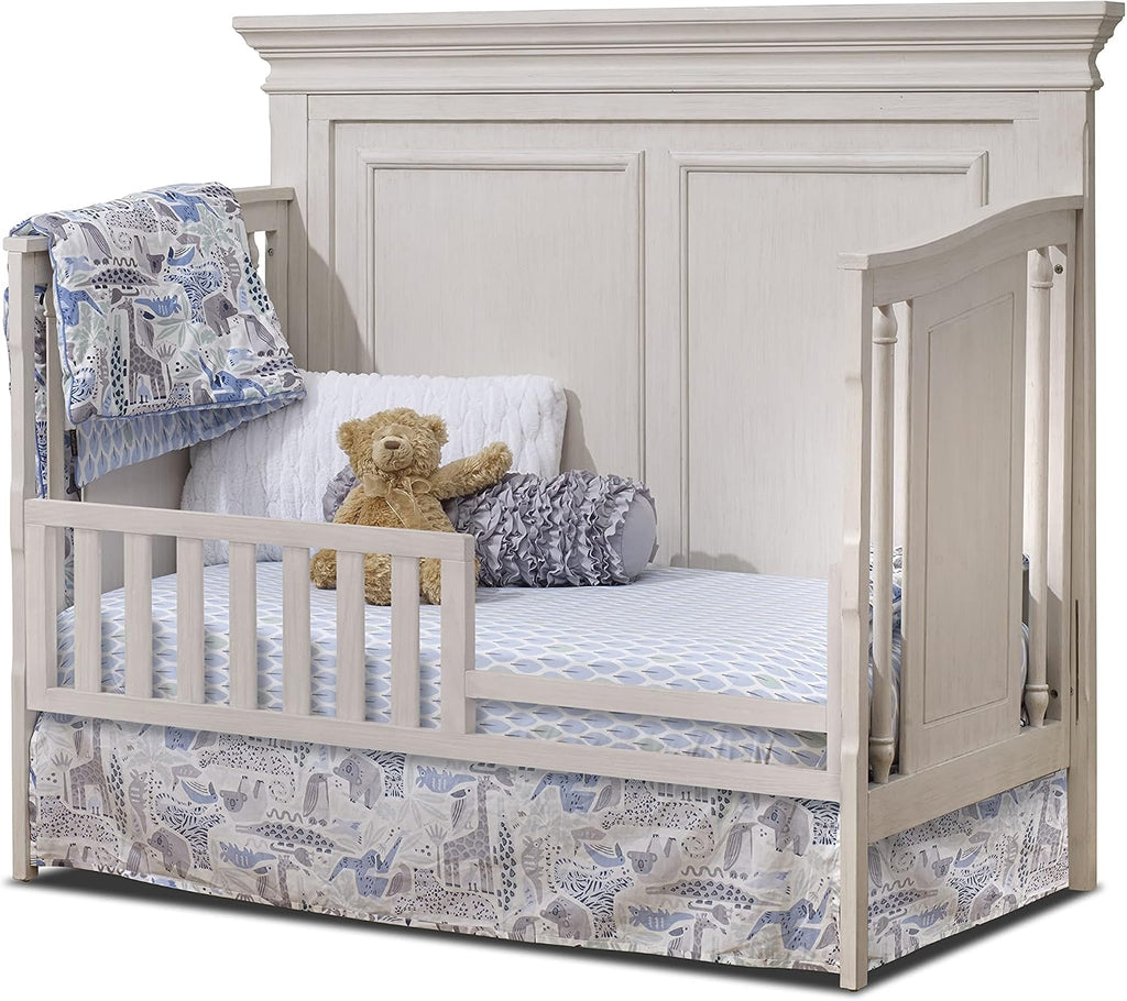 Crib,Classic 4-In-1 Convertible Crib,Brushed Ivory Crib Made of Wood,Non-Toxic Finish, Wooden Baby