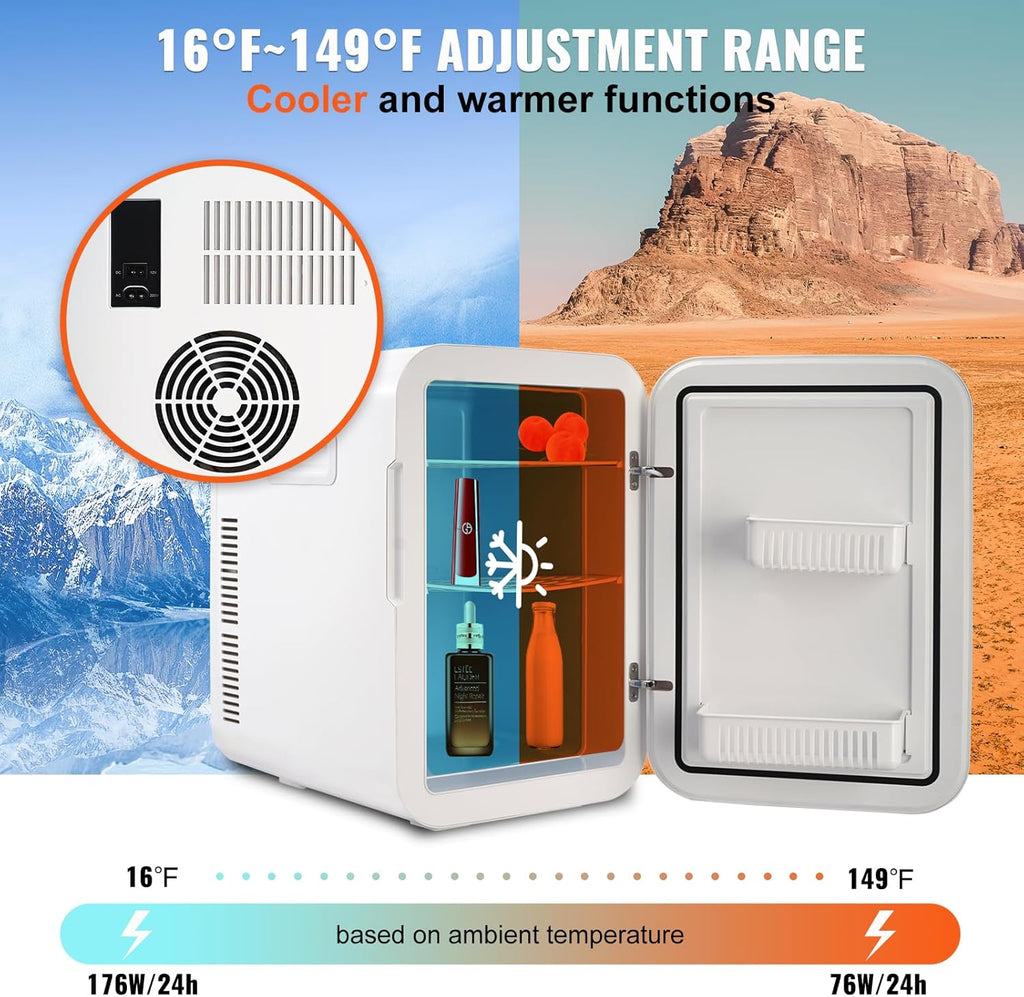 Mini Fridge, 20L Skincare Fridges with Temper Control Touch Screen