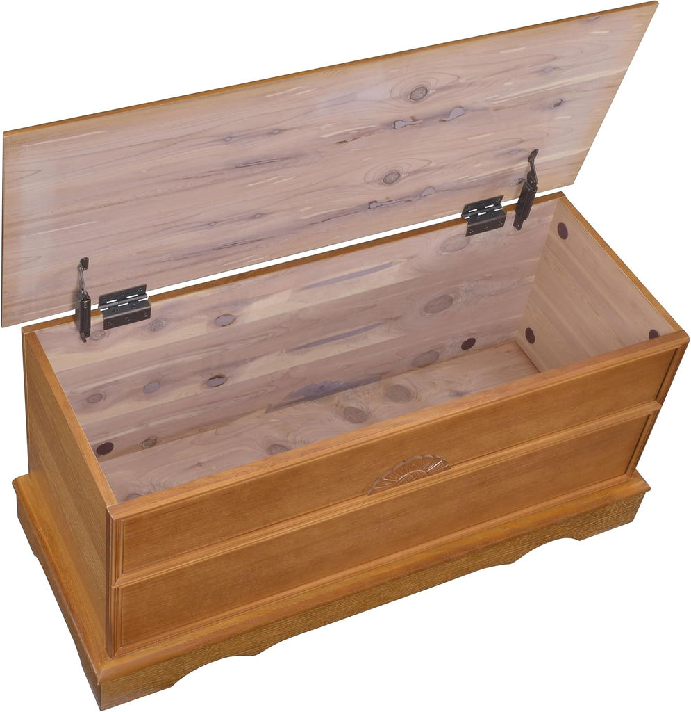 Home Furnishings - Paula - Wood - Cedar Chest with Storage Trunk, Rectangular Shape and Traditional Style - Bedroom