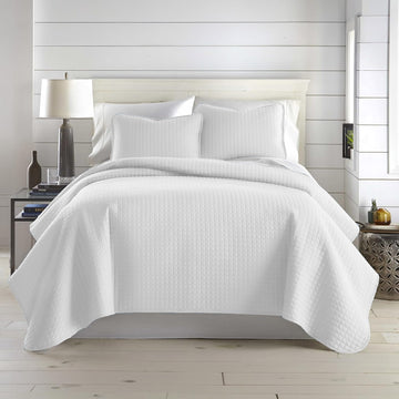 White Quilt Bedding Set, Lightweight Bedding Quilts Bedspread, Coverlet, Quilted Coverlet Bed Spread