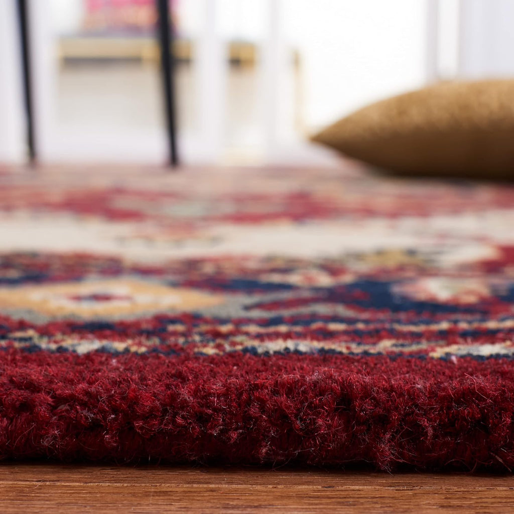 Area Rug 9x12 - Heritage - Large - Red, Handmade Wool, Traditional Oriental Medallion Design
