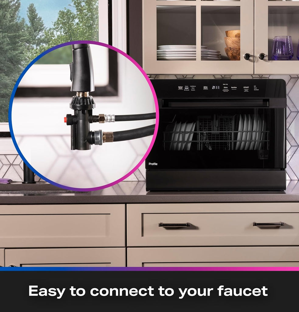 Countertop Dishwasher, 6 place settings, 6 wash cycles, WiFi Connected, with Built-In Capabilities