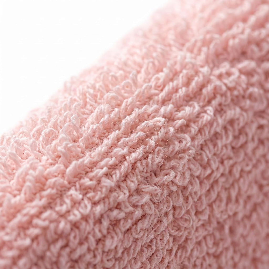 100% Turkish Combed Cotton Bath Towel Set, Blush Pink, 8-Piece | Plush thick, non-fading, 2 Bathroom Towels, 2 Hand