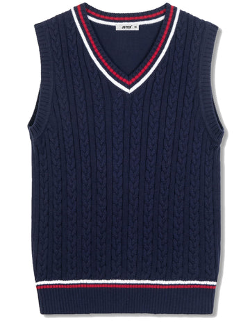 Cotton Kids Uniform Vest Sleeveless Knit Pullover