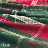Home Fashions Merry & Festive Woven Jacquard Christmas Plaid Cotton Blend Holiday Tablecloth, 60"x10