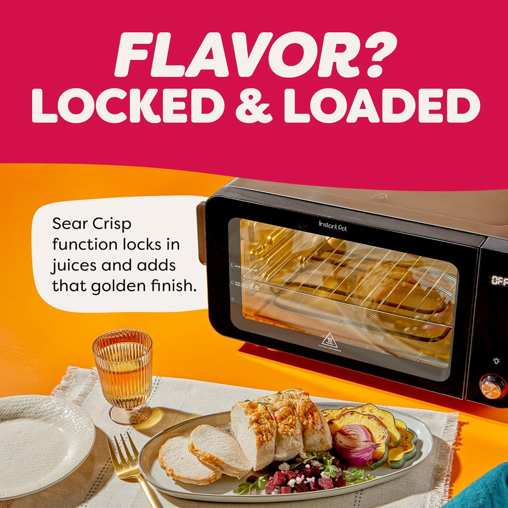 No Preheat Required* 6-Slice Air Fryer Toaster Oven with InstantHeat Technology, 10-in-1, Air Fry, Roast, Bake, Sear