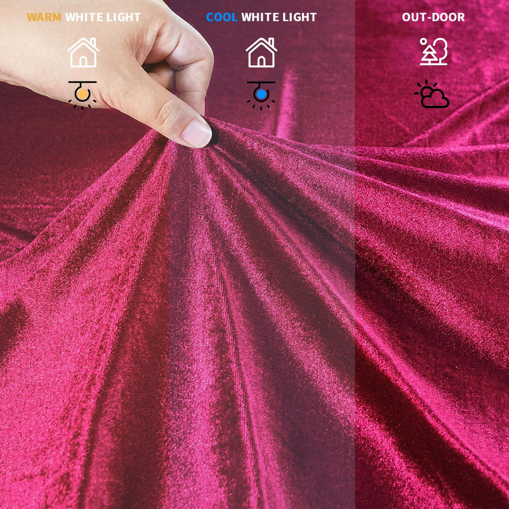 Burgundy Velvet Tablecloth 60x102 Inch Soft Rectangular Table Overlay