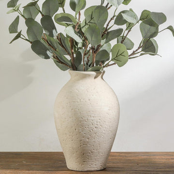 Ceramic Flower Vase Home Decor - Large Farmhouse Table Vases Rustic Vintage