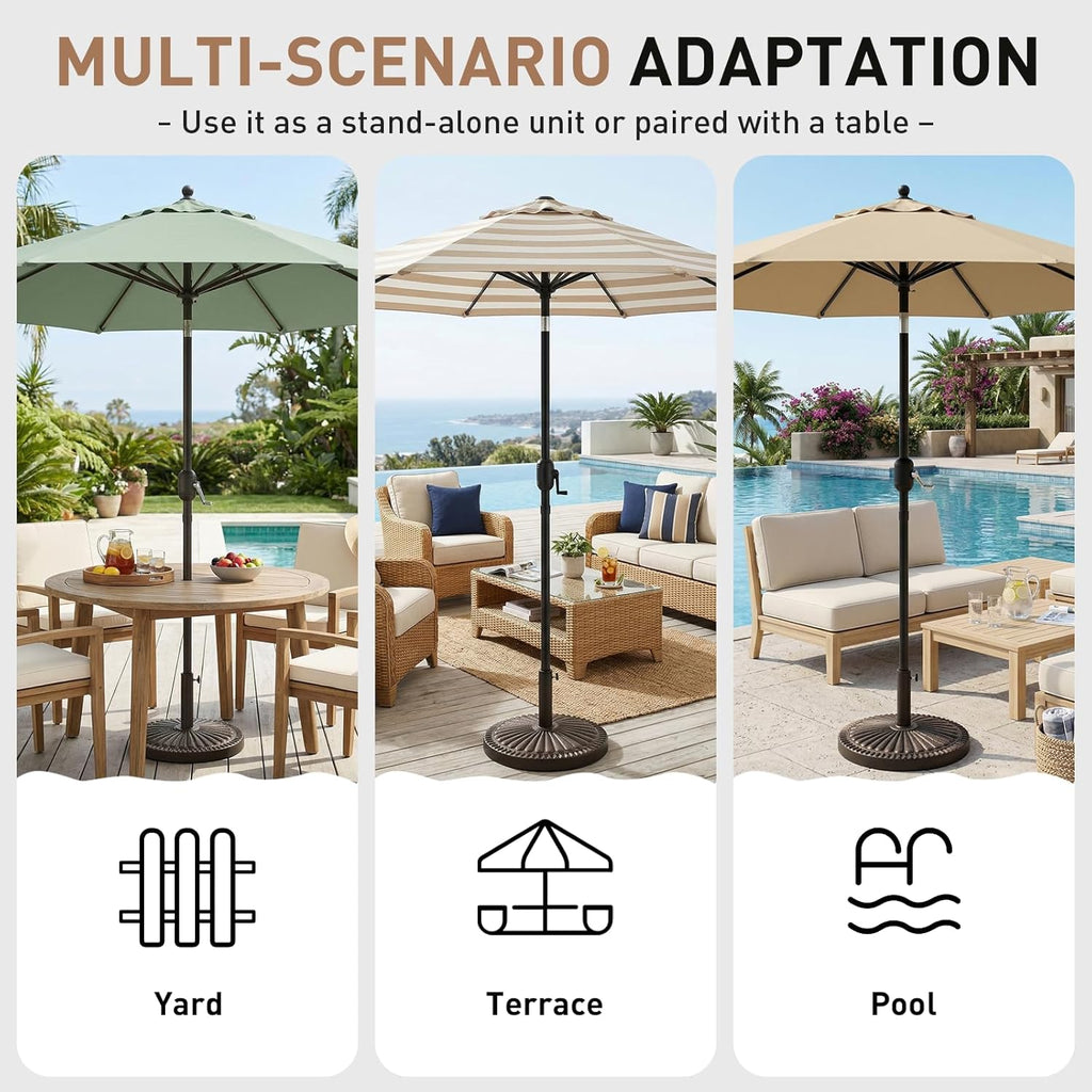 40 lb Round Heavy Duty Patio Market Table Umbrella Base Stand Weight Bronze