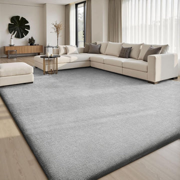 8x10 Area Rugs Living Room, Carpet Plush Grey Rug