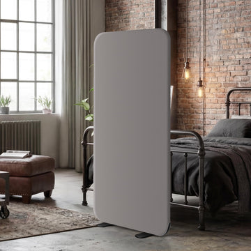 Standing Wall Room Dividers, Portable Partition, 29"x65", Sterling