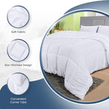 Comforters King, All Season Duvet Insert, Down Alternative Box Stitched Bed Comforter with Corner Tabs