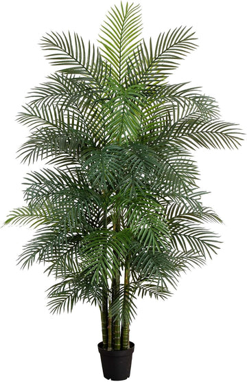 8 ft UV-Resistant Artificial Areca Palm Tree with Pot