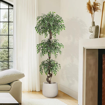 6 ft Artificial Ficus Tree Decor Indoor