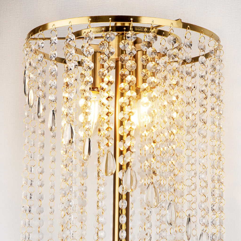 63" Gold Floor Lamp, Tall Lamps for Corner