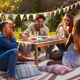 9X12FT Durable RV Outdoor Rugs for Camping RV Mat Modern Wave Design - 9×12 Burgundy