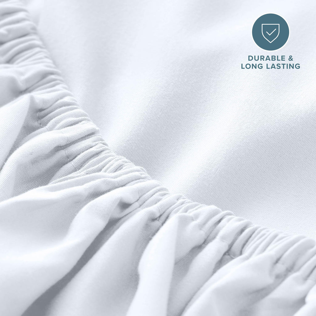 Queen Fitted Sheet - 1800 Ultra-Soft (Queen, White)