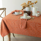Saleh Luxury Easy Care Damask Fabric Table Cloth, Décor for Everyday, Formal Dining, Entertaining, P