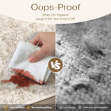 6x6 Washable Neutral Round Rug Beige Vintage Living Room Bedroom Circle Rug Non-Slip Soft Low Pile F