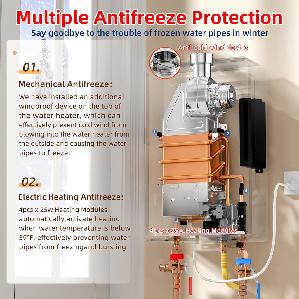 102000 BTU Natural Gas Tankless Water Heater