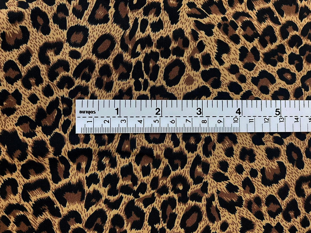 44 Inch Brown Color Leopard Pattern Animal Cheetah Tiger Print 100% Cotton Fabric for Patchwork Needlework DIY