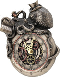 Veronese Design 7 5/8 Inch Tall Steampunk Octopus Nostradamus Prophet Wall Clock Sculpture
