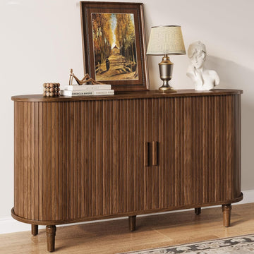 Sideboard Buffet Cabinet with Storage - Accent Kitchen Credenza Console Table with Sliding Door & Adjustable Shelf