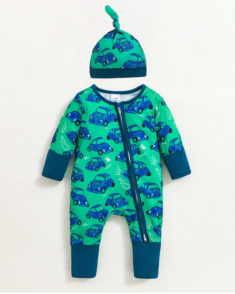 Infant Baby Boy Clothes Newborn Essentials Fall Winter Spring Coming Home Outfit Shower Gifts 2 Way Zipper Romper
