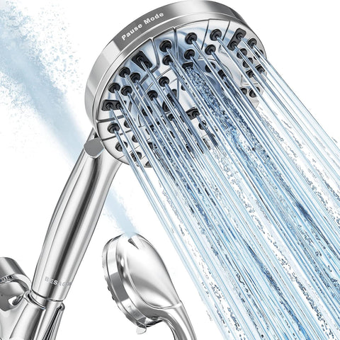 Shower Head,10 Functions High Pressure shower head with handheld, Built-in Pause Mode & Power Wash