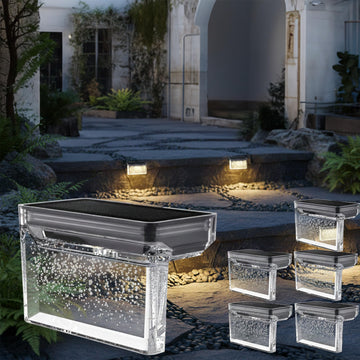 Solar Deck Lights Outdoor, Fence Lights Waterproof LED for Stairs