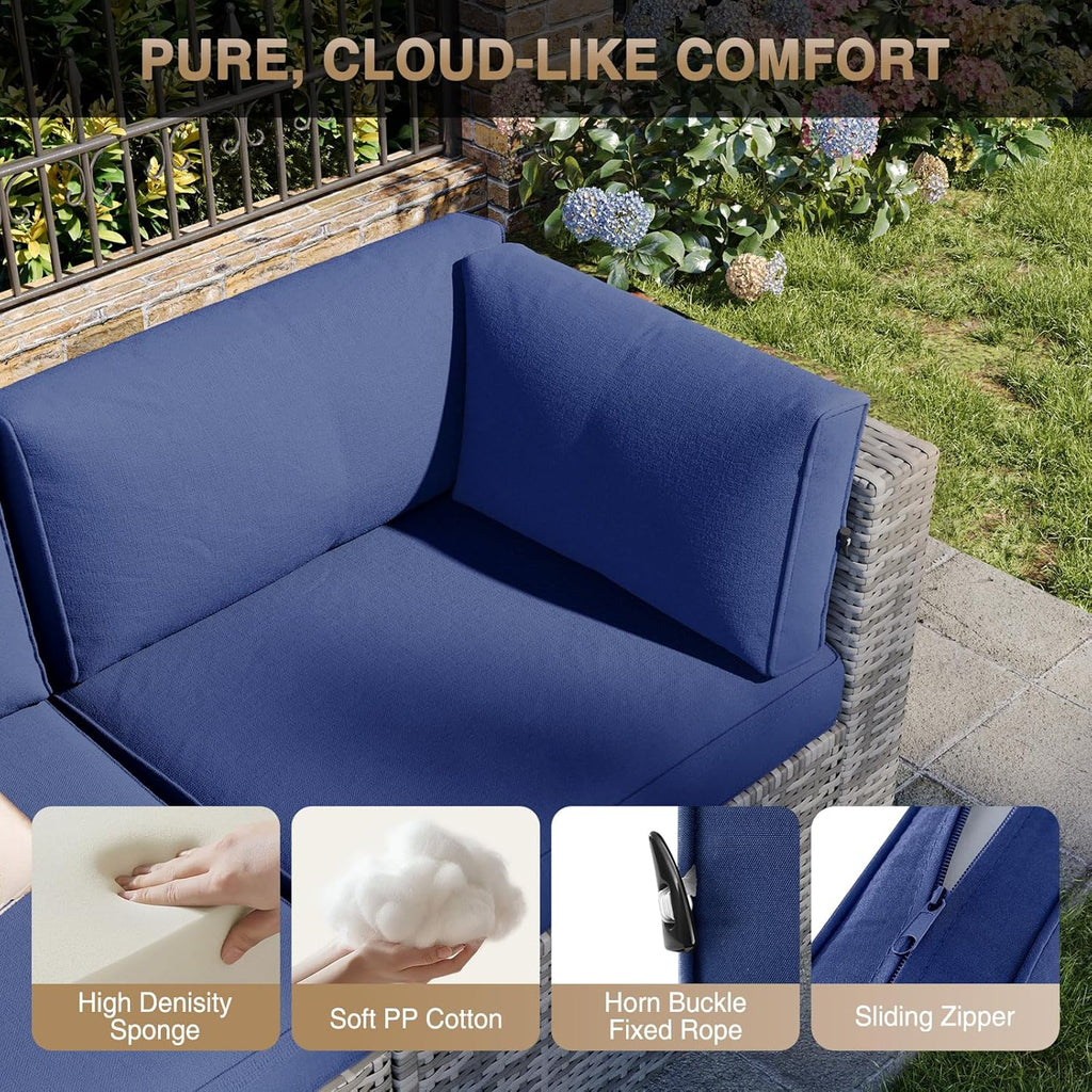 Patio Furniture Sets, 7-Piece Outdoor Patio Furniture with Thick Cushions