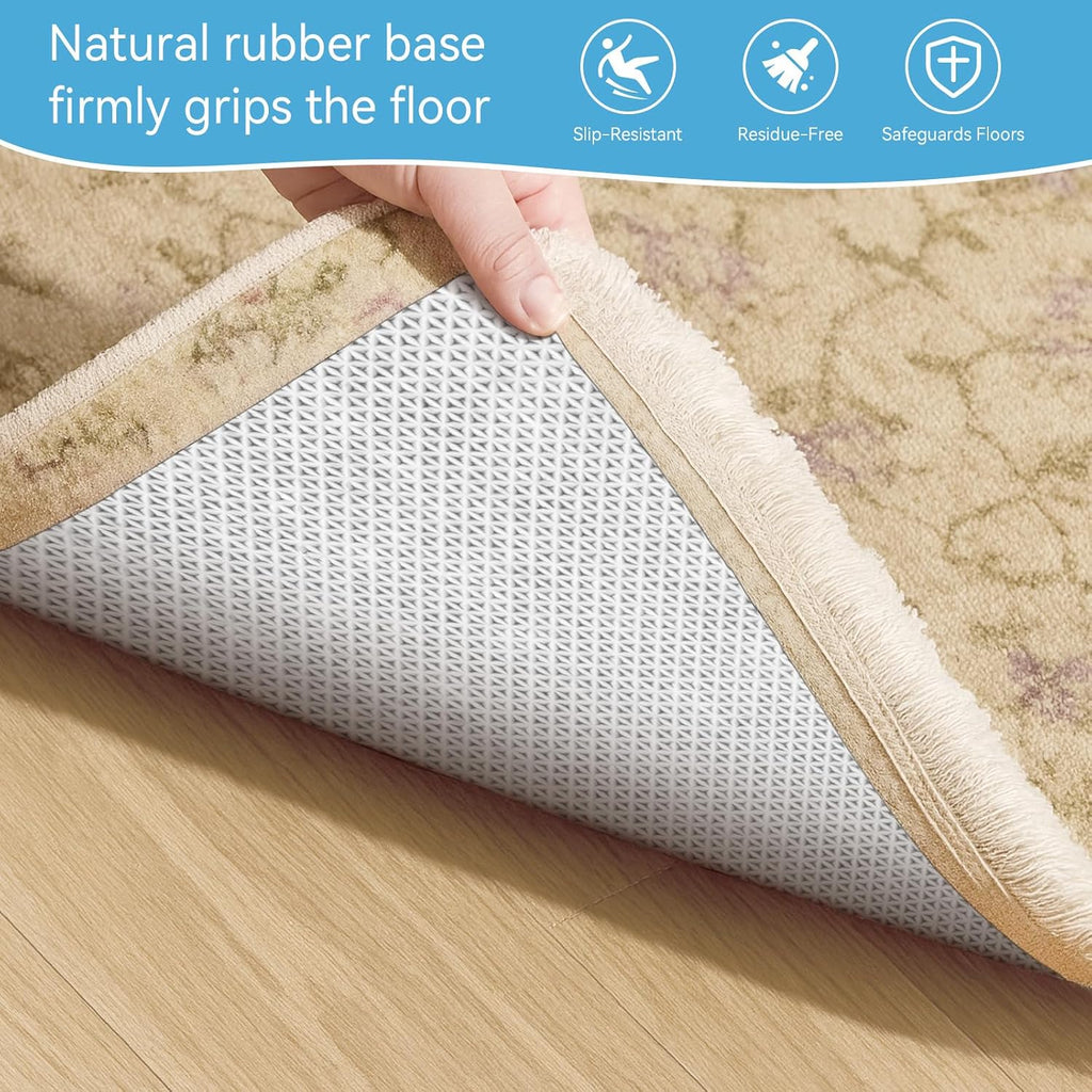 9x12 FT Non Slip Rug Pad,100% Waterproof Felt Rug Pad for Hardwood Floors,1/8" Thick Soft Carpet Pad with Natural