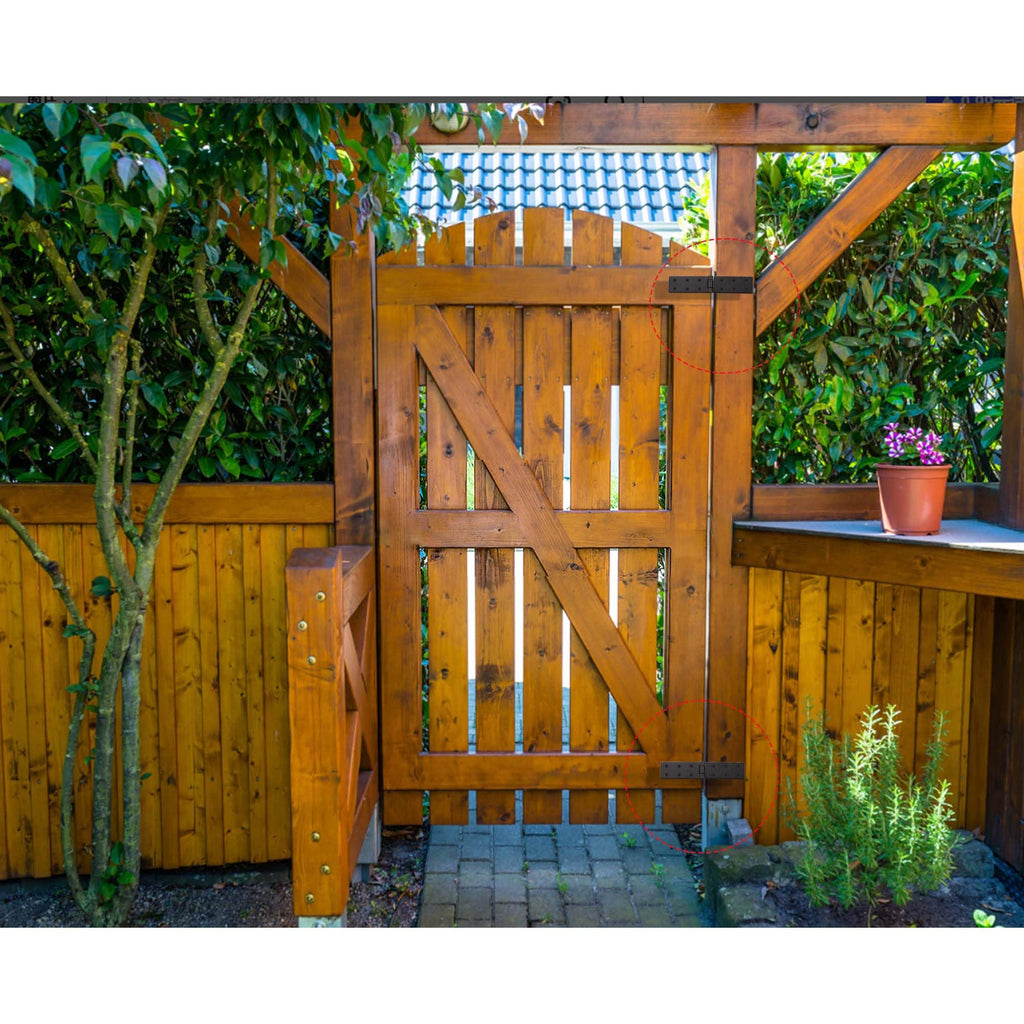Heavy Duty Gate Hinges, Adjustable 270° Folding Barn Door Hinges