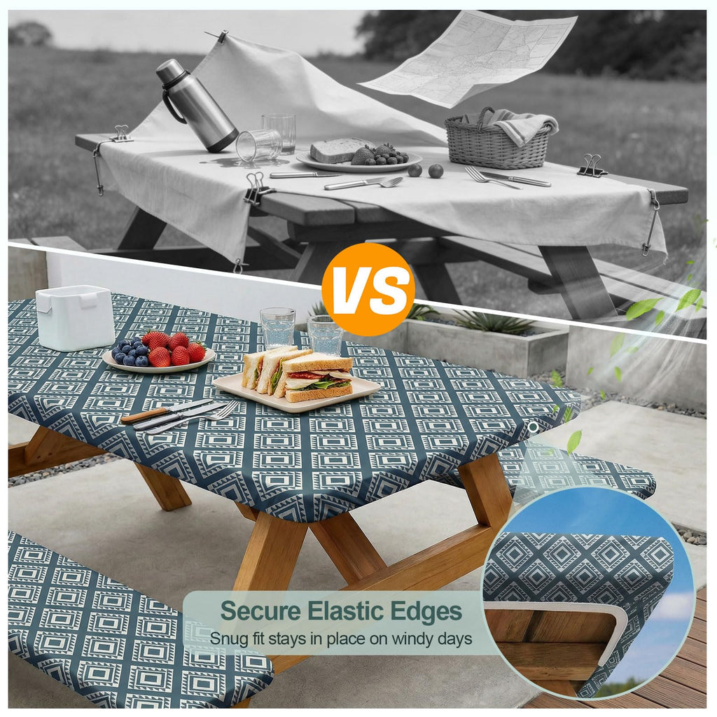 Picnic Table Cover Bench Covers Camping Essentials Tablecloth