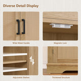 61” Large Buffet Cabinet with Storage, Sideboard Cabinet with 4 Doors and 3 Drawers, Farmhouse Buffet Table