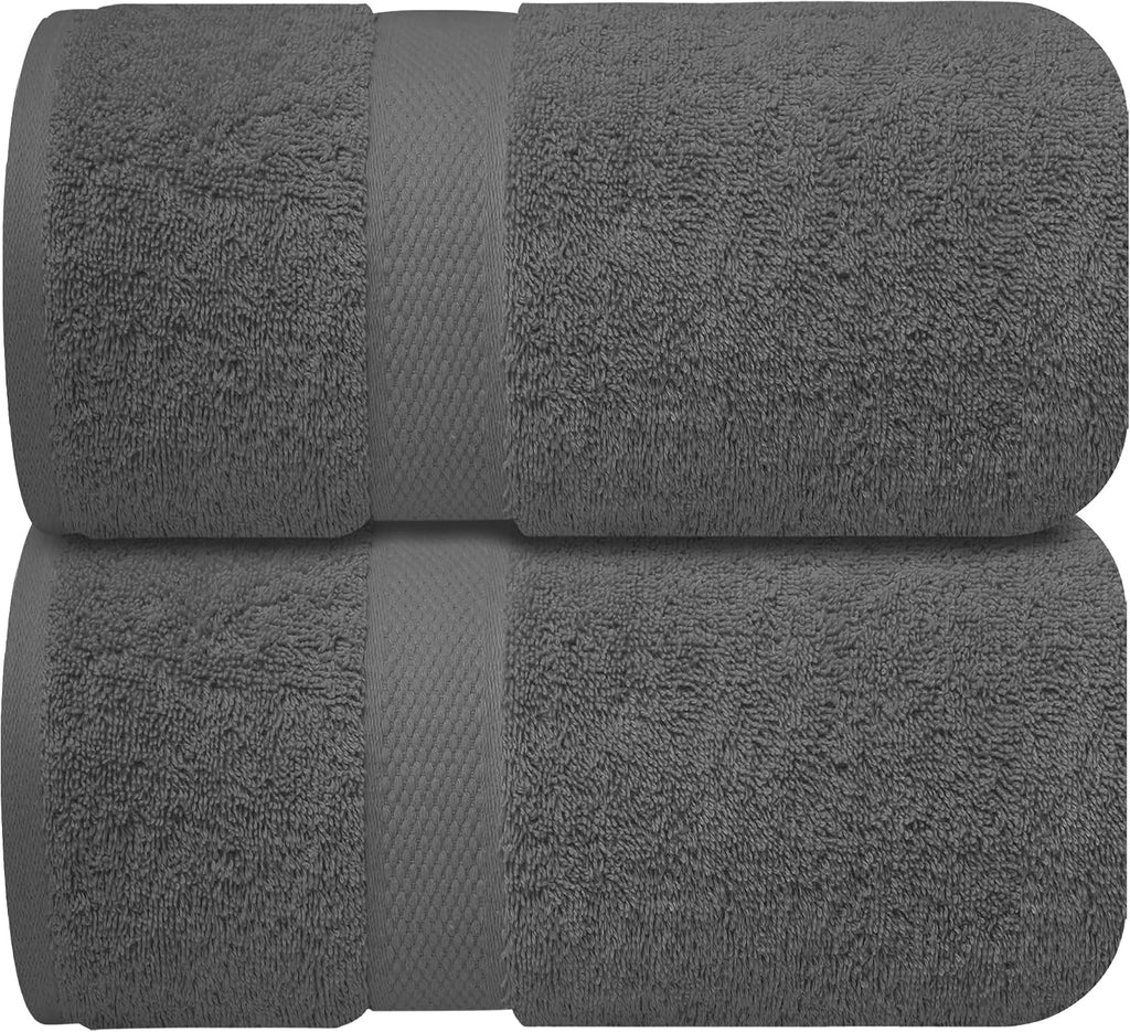 Jumbo Bath Sheets Towels for Adults - 600 GSM (35X70 Inches)- 100% Ring Spun Cotton, Soft and Absorbent Large Bath