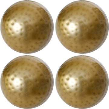 4" Antique Brass Decorative Balls for Bowls and Vases - Set of 4