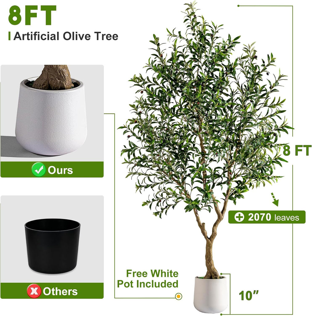 Large Faux Olive Tree Tall Artificial Trees with Pot Indoor Outdoor Realistic Floor Fake plantas Living Room Bedroom