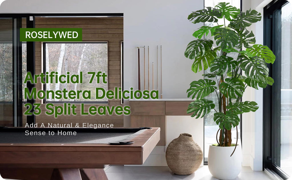 Artificial Monstera Deliciosa Tree 7FT with 23 Split Leaves