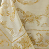 Harmony Scroll Woven Damask Fabric Tablecloth, Everyday, Parties, Special Occasions, Weddings and Ho