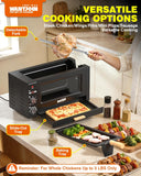 Electric Rotisserie Oven - 26QT 3-Layer 3-in-1 Rotisserie Oven For Simultaneous Cooking, 360°Auto-Rotate Heating