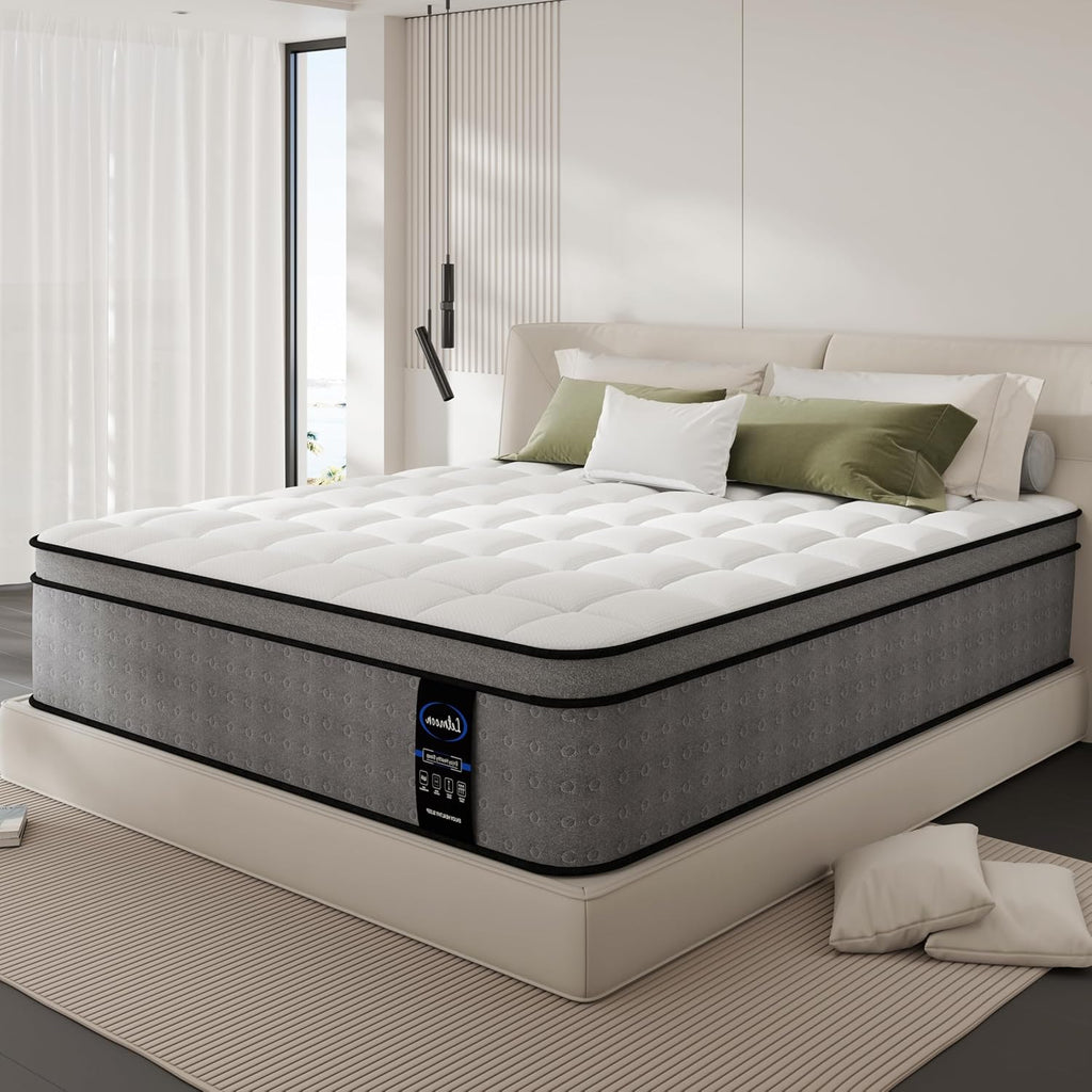 California King Mattress, Hybrid 12 Inch Cal King Mattress in a Box | 2026 Upgraded Cooling Gel Memory Foam, Zoned