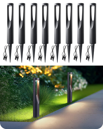 Low Voltage Landscape Lights for Walkway 8 Pack