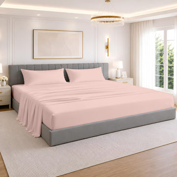 84"x 84" 4 Pc Emperor/Wyoming King Sheet Set 100% Egyptian Cotton - Deep Pocket 15" Ultra Soft, Breathable, Hotel