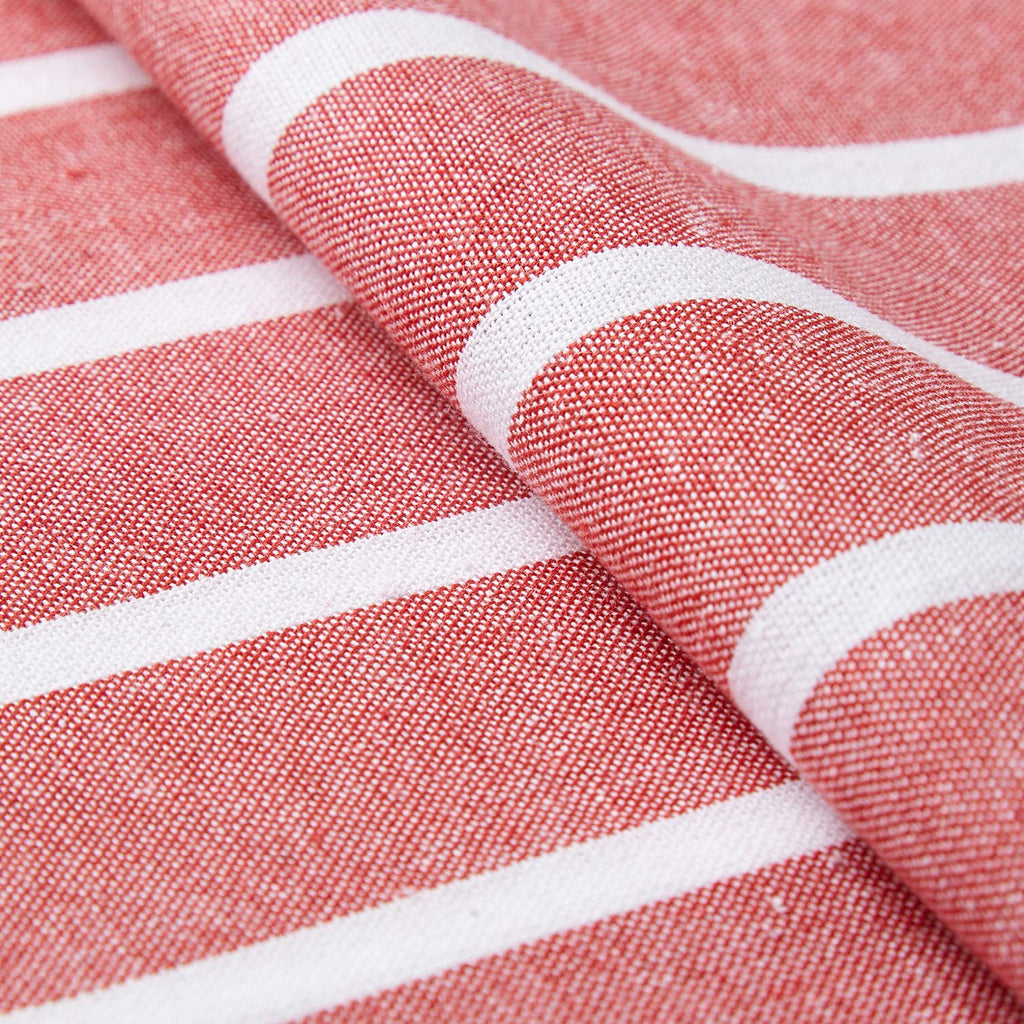 XO Cotton Tablecloth Rectangular 56"x72" Roma Red Stripes
