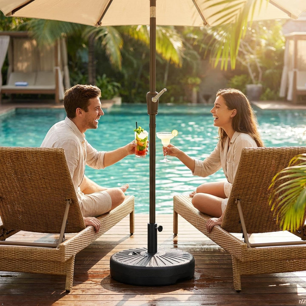 85.7lbs Capacity Fillable Round Umbrella Base